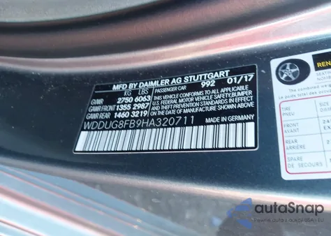 2017 Mercedes-Benz S 550 4Matic z USA, uszkodzony, nr VIN WDDUG8FB9HA320711